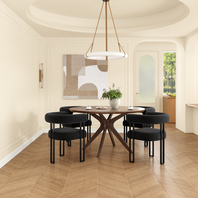 5-person Dining Set, Black