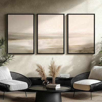 Framed Canvas Wall Art - Vintage Abstract Wall Prints for Bedroom