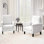 Chaise d'appoint moderne avec pieds en bois massif, dossier haut et coussin épais et confortable
