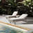 Borromeo Patio Chaise Lounger With Beige Cushion