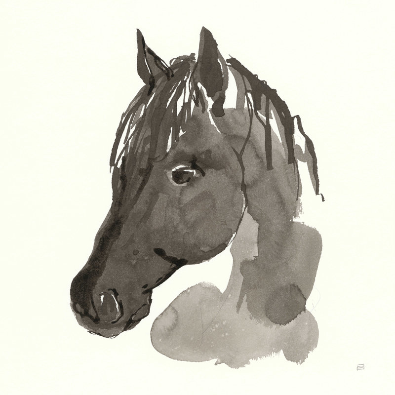 Portrait de cheval II, H 12 po x l 12 po, Non, Toile tendue