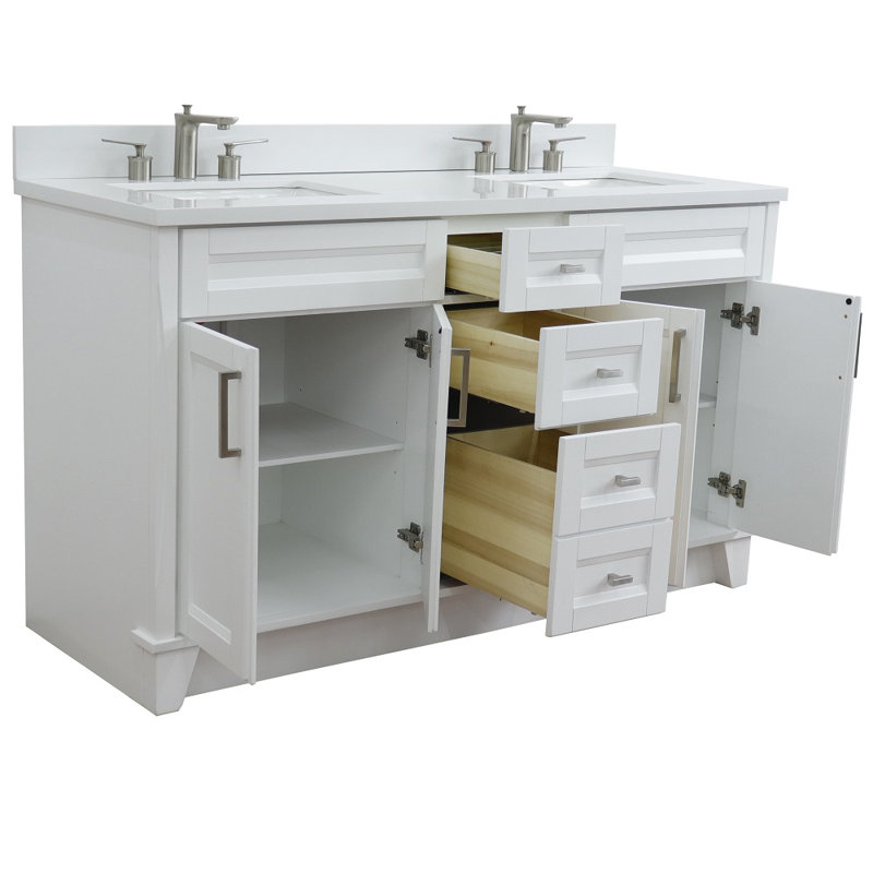 Ensemble de meuble-lavabo double 61 po Woulk