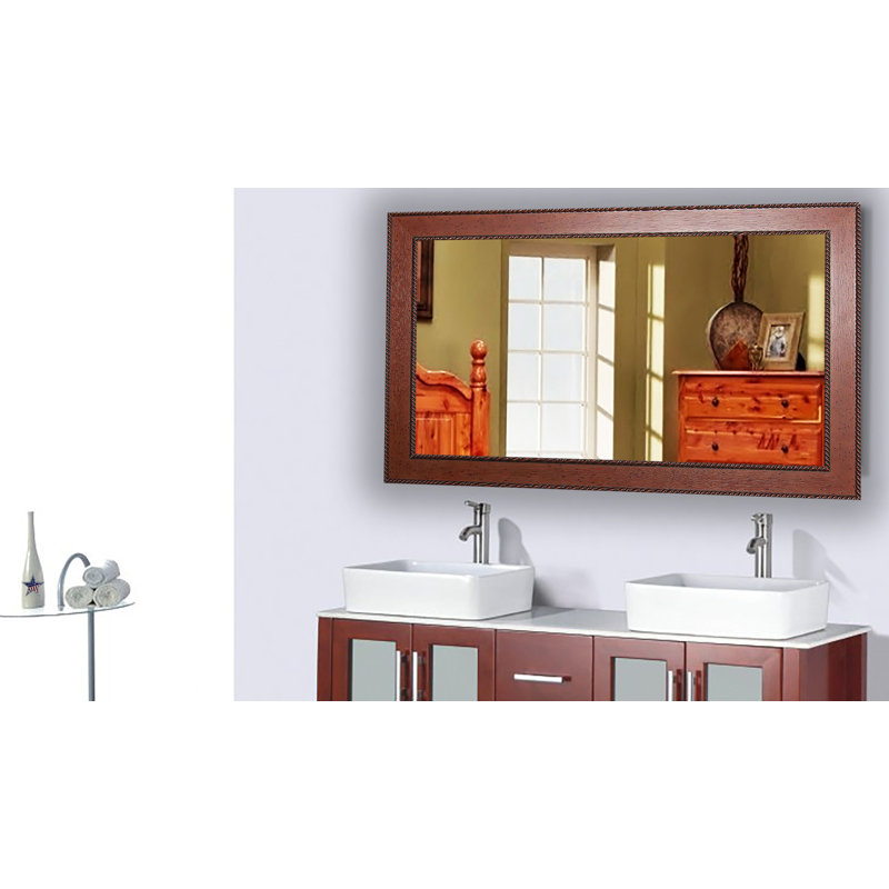 Miroir mural double moderne et contemporain Xavier, H 60,5 po x l 35 po