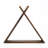Triangle Solid Wood Floating Shelf with Adjustable Shelves