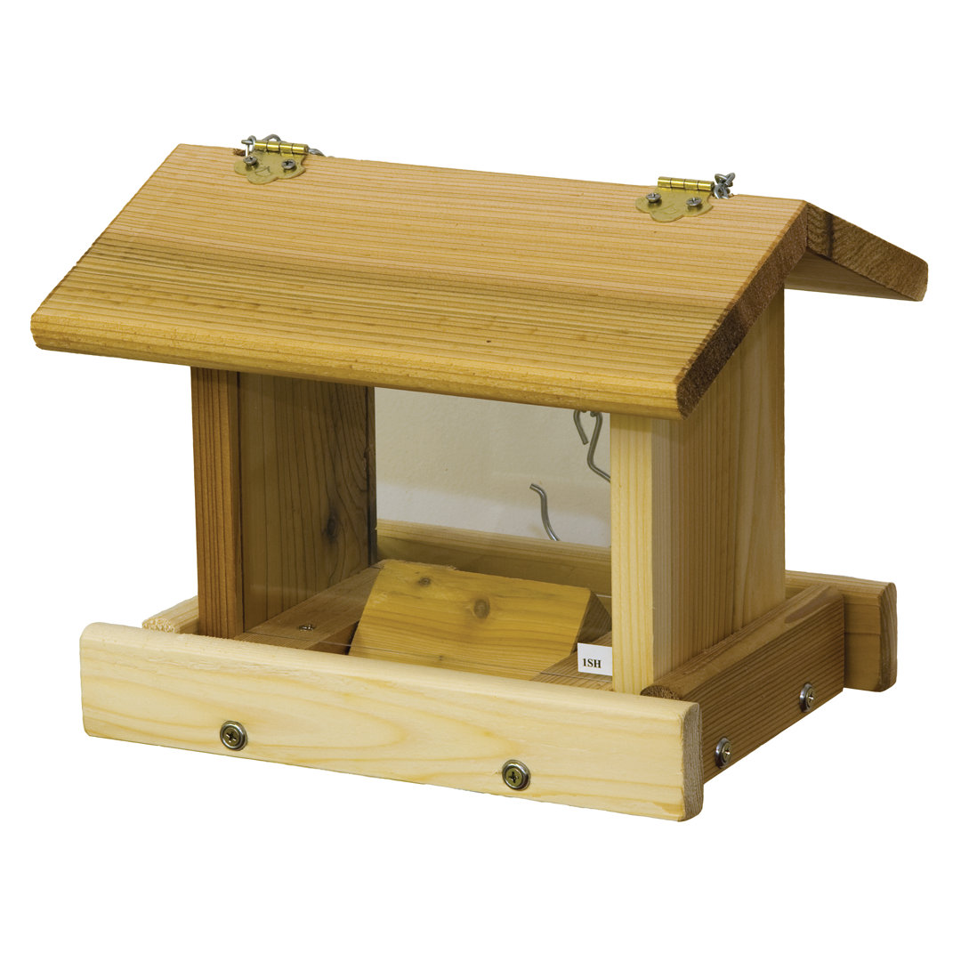 Kuehl Wood Hopper Bird Feeder Arlmont & Co.