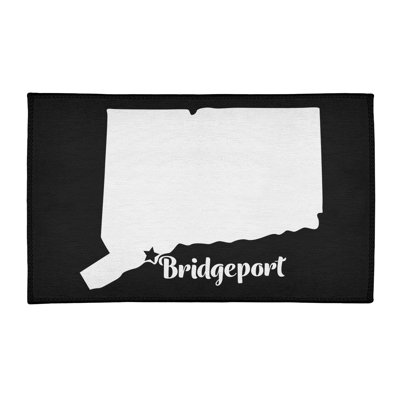 Tapis noir de connecticut en poly-chenille bridgeport