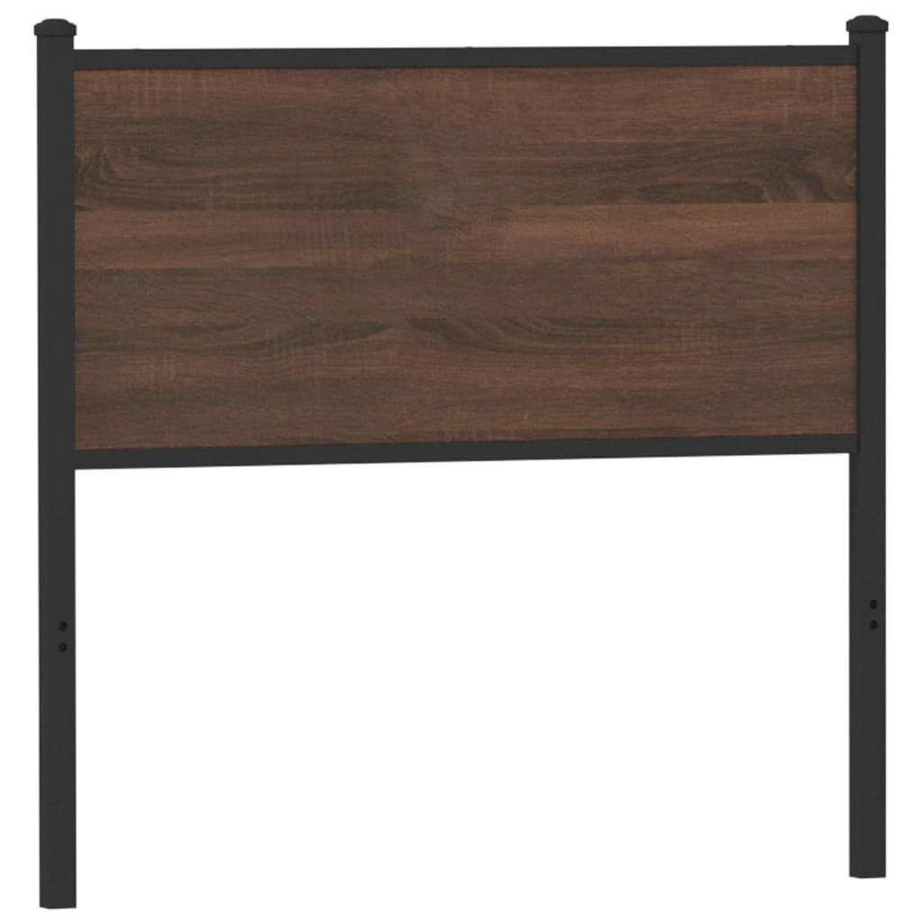 Vidaxl Replace Headboard Smoked Oak 90 Cm Engineered Wood And Steel