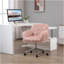 Chaise de coiffeuse en fausse fourrure pivotante Vinsetto