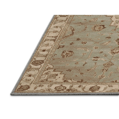 Machine Washable Afyon Brown Area Rug
