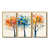 Toile avec cadre flottant or
