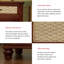 Banc de rangement en bois massif Cherry