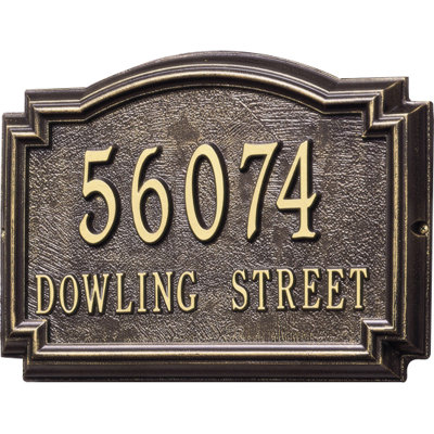 Plaque d'adresse sur 2 lignes Williamsburg
