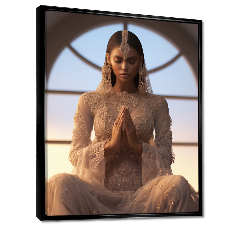 «Gorgeous Serenity Praying For Peace - Meditation», reproduction d'art mural, H 32 po x l 16 po x P 1 po