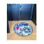 Tapis rond lavable à la machine rose-722466753