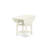 5 Piece Dining Room Table Set Includes a Round Kitchen Table with Pedestal and 4 Brown Linen Linen Fabric Parson Dining Chairs, Linen White -1979074649-1979074655