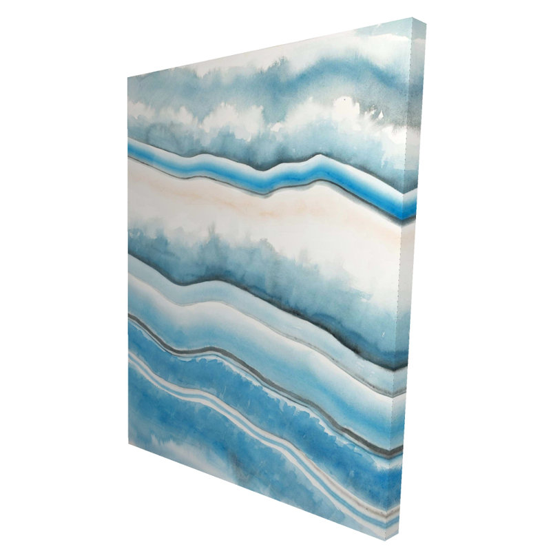 Géode texturée - art de toile bleu Minerals pour la décoration intérieure