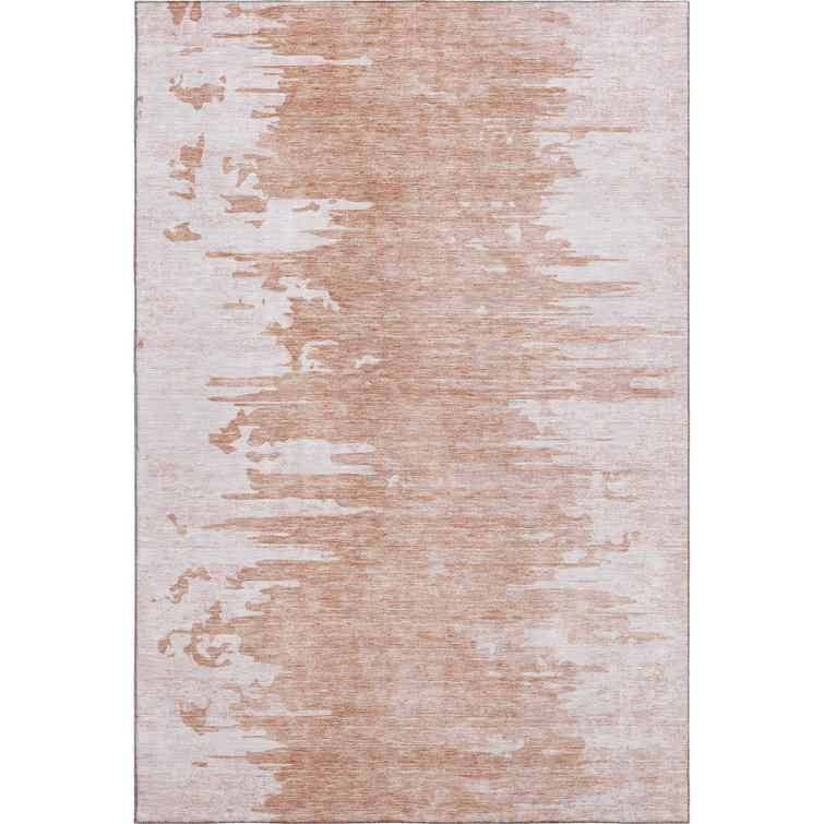 Premium Machine Washable Kolten Terracotta Rug