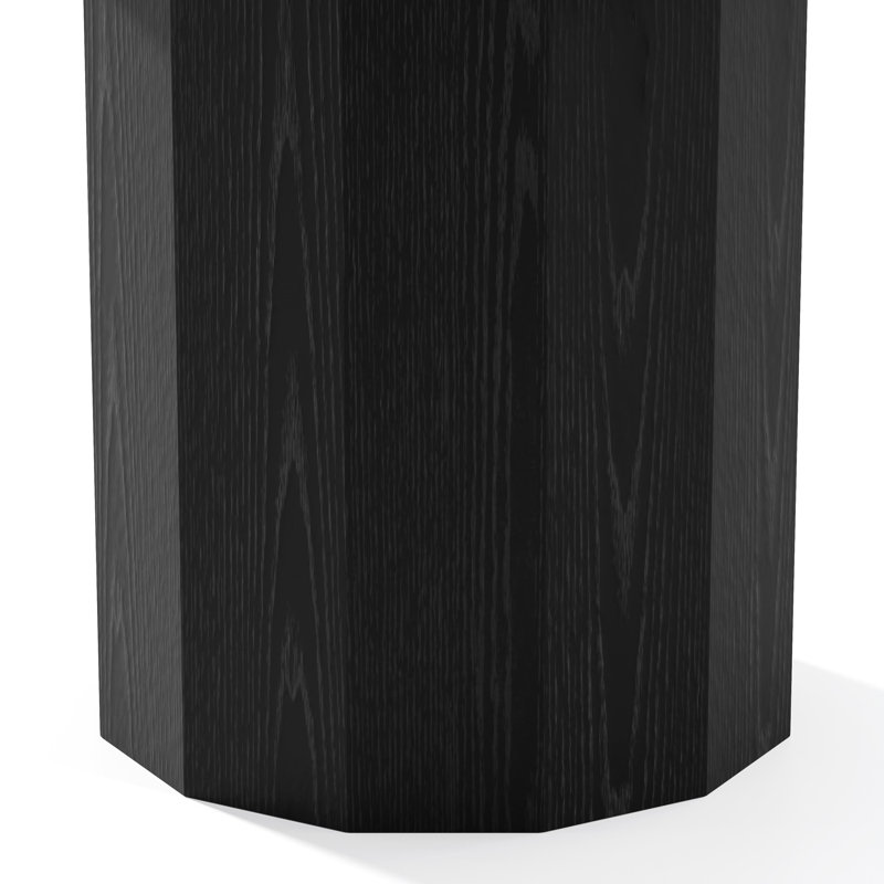Table de salle à manger en bois massif, Noir, noir, noir, noir, H 30 po x L 46 po x l 46 po