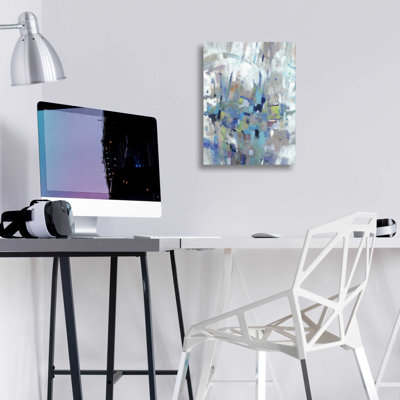 'Edgy Blues I' by Tim O'Toole, Acrylic Glass Wall Art, 12"x16"