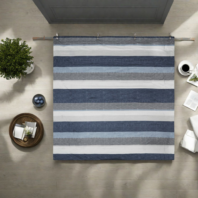 Modern Blue/grey Bedding Sets, Hypoallergenic Polyester, Casual Bedroom Style