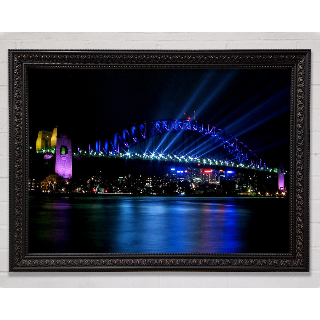 Sydney Harbour Bridge Blue Light - Einzelner Bilderrahmen Kunstdrucke