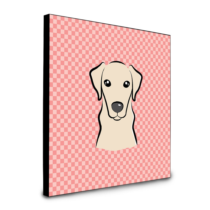 Dungorbery Artwork Wall Panel, Pink, Beige Labrador
