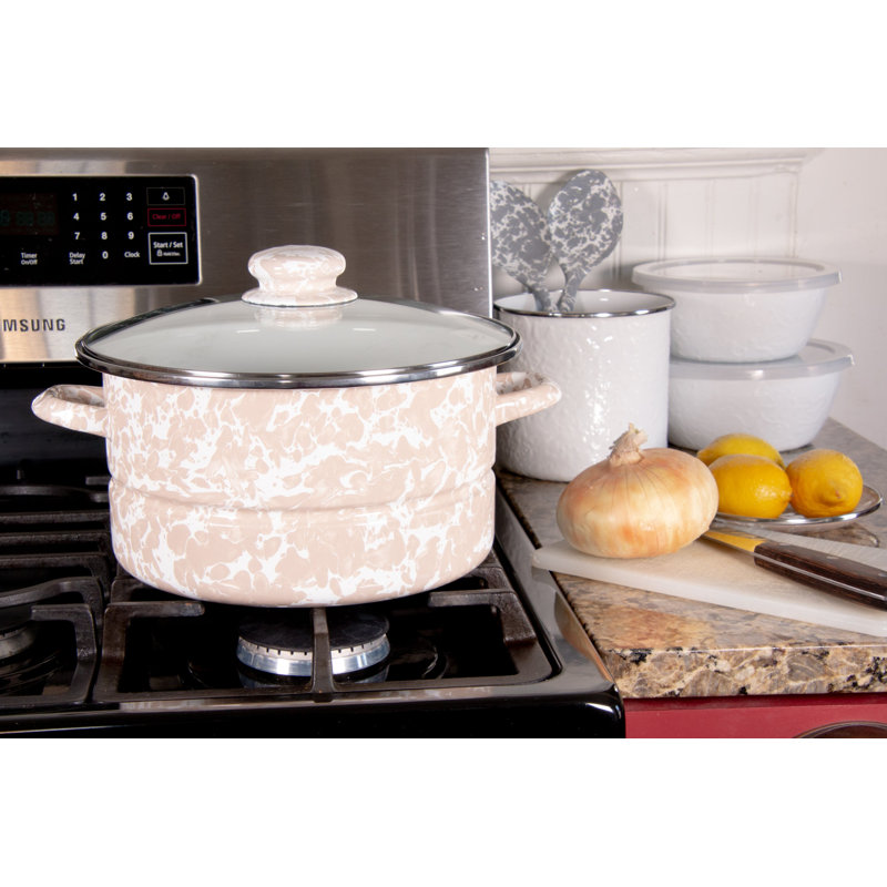 Taupe Swirl 6 qt Stock Pot