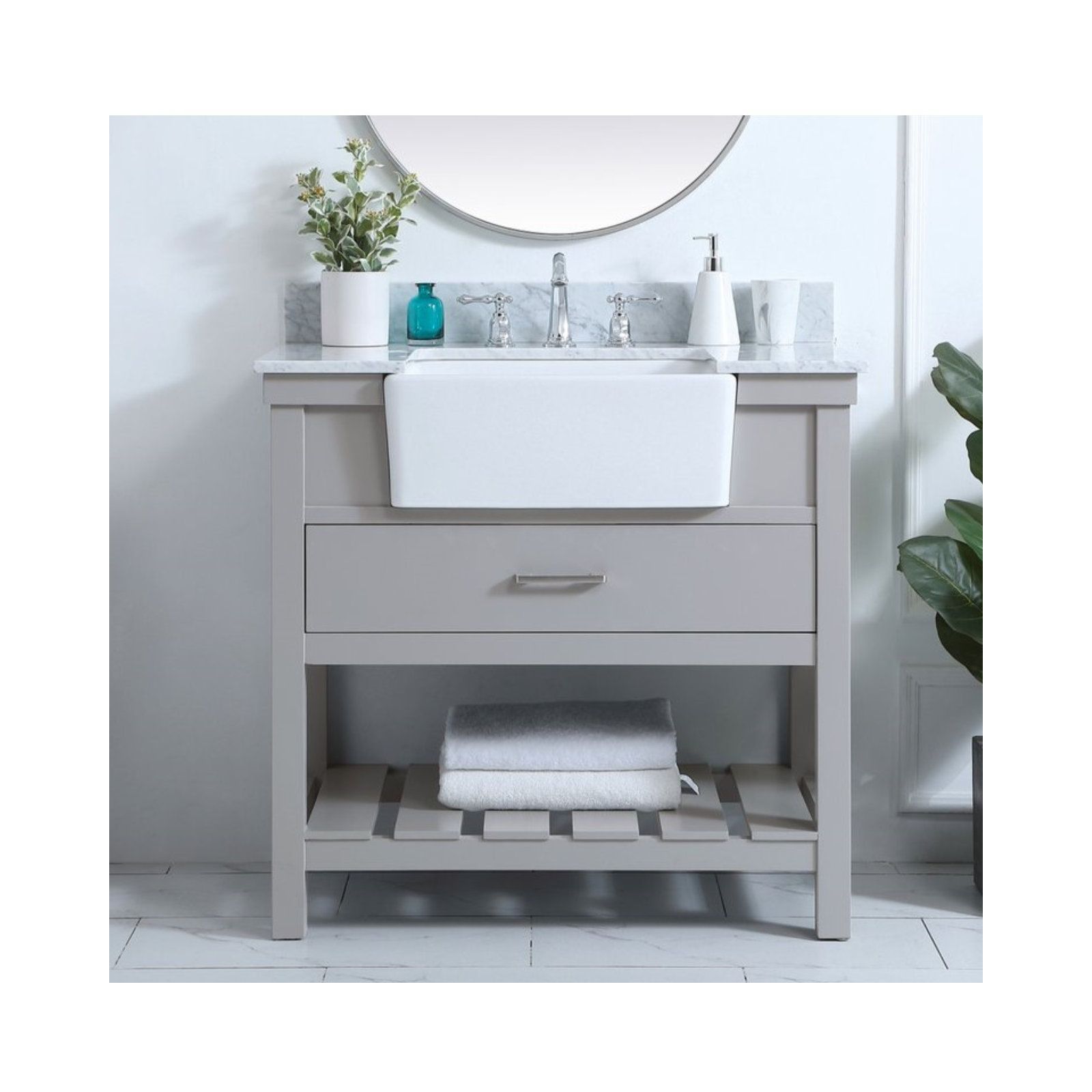 Pelaghia 36'' Single Bathroom Vanity, Gray