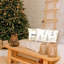 Ensemble de 12 housses de coussins décoratifs de Noël, ensemble de 2 décorations blanches et joyeuses décorations hivernales pour arbres de Noël