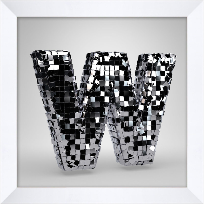 Disco Letter W Print by Mat Sanders