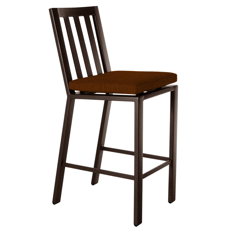 Aris Outdoor Bar Stool, Harris Stone, Copper Creek, 27.75"