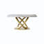 Ensemble de table de salle à manger à piédestal en pierre 7 pièces-1364210083-1364210084