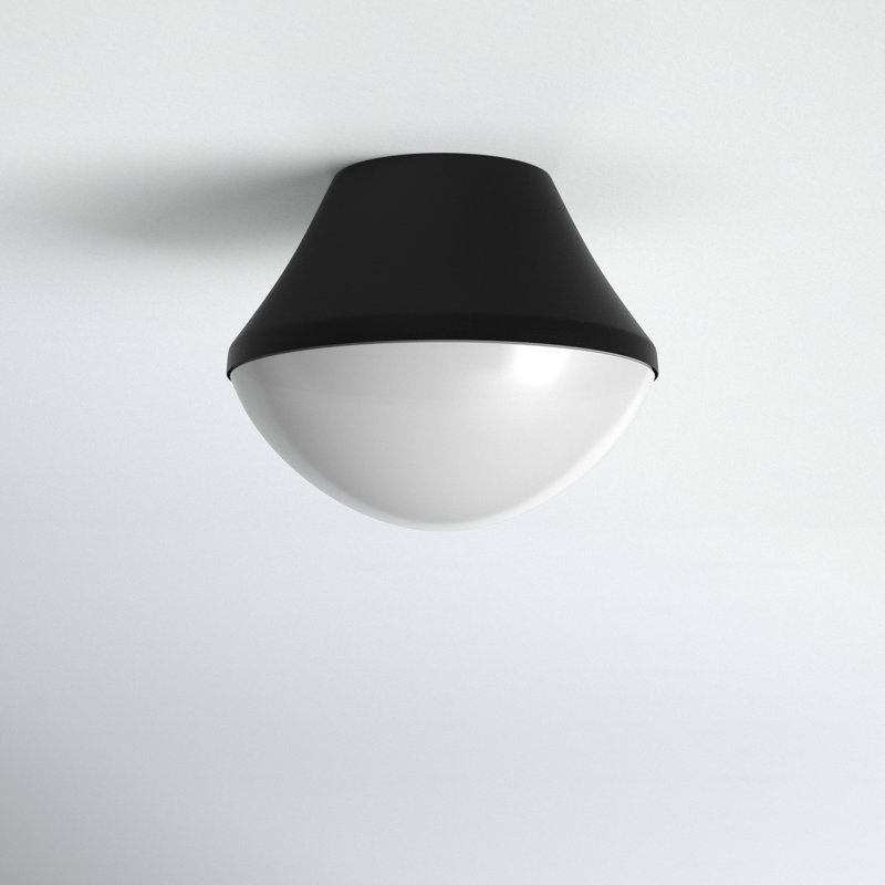 Carsyn Glass Flush Mount, Black