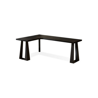 Black Rectangular Solid Wood+Iron Writing desk