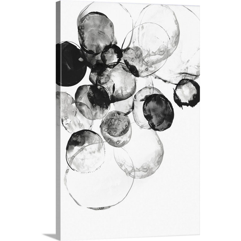 "Bagues noires I", reproduction d’art sur toile, Toile tendue, H 18 po x l 12 po x P 1,25 po