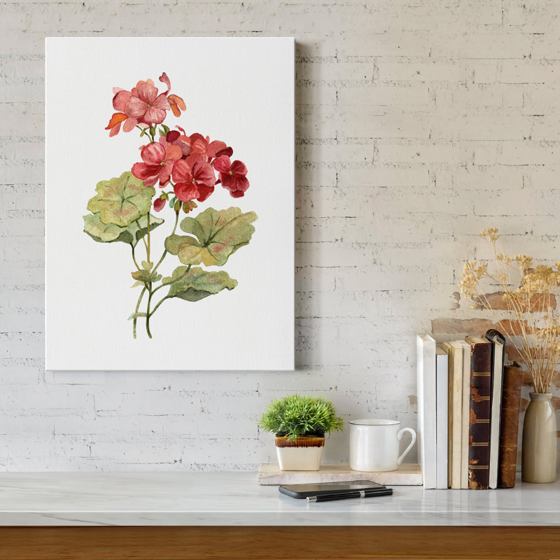 «Scarlet Geranium», reproduction d'impression sur toile tendue, H 36 po x l 24 po x P 1 po