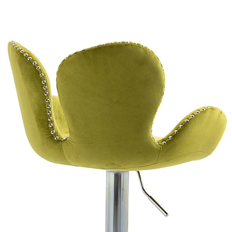 Tabouret pivotant à hauteur réglable Jayleah, Vert