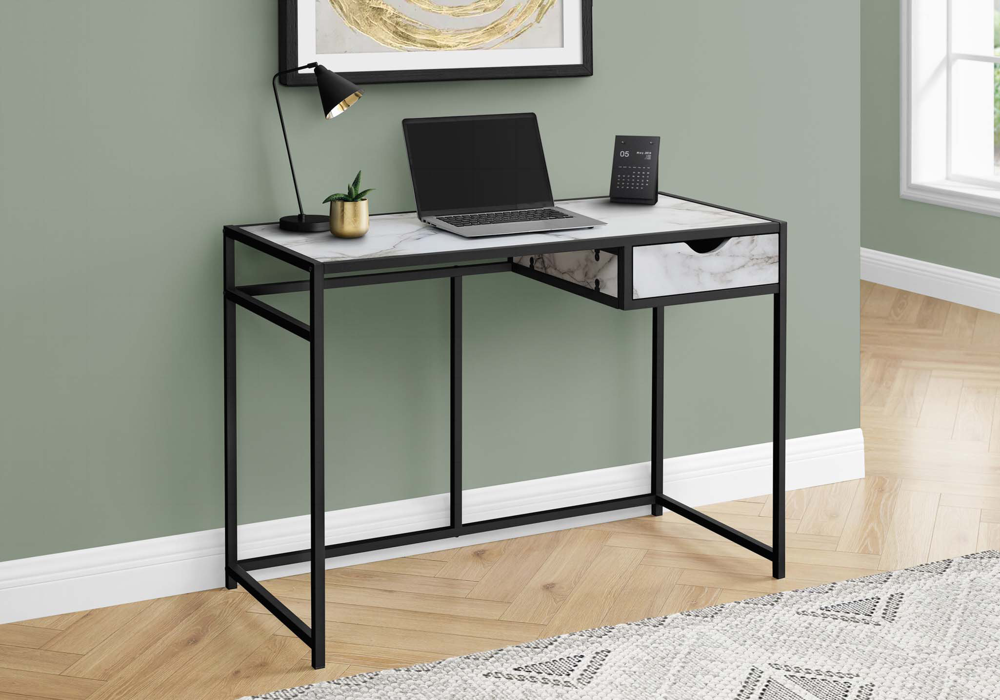 Ivy Bronx Computer Desk, Home Office, Laptop, Storage Drawer, 42"l ...