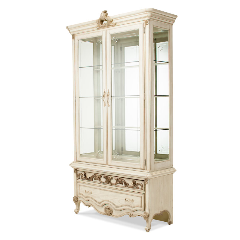 Lighted China Cabinet, Champagne
