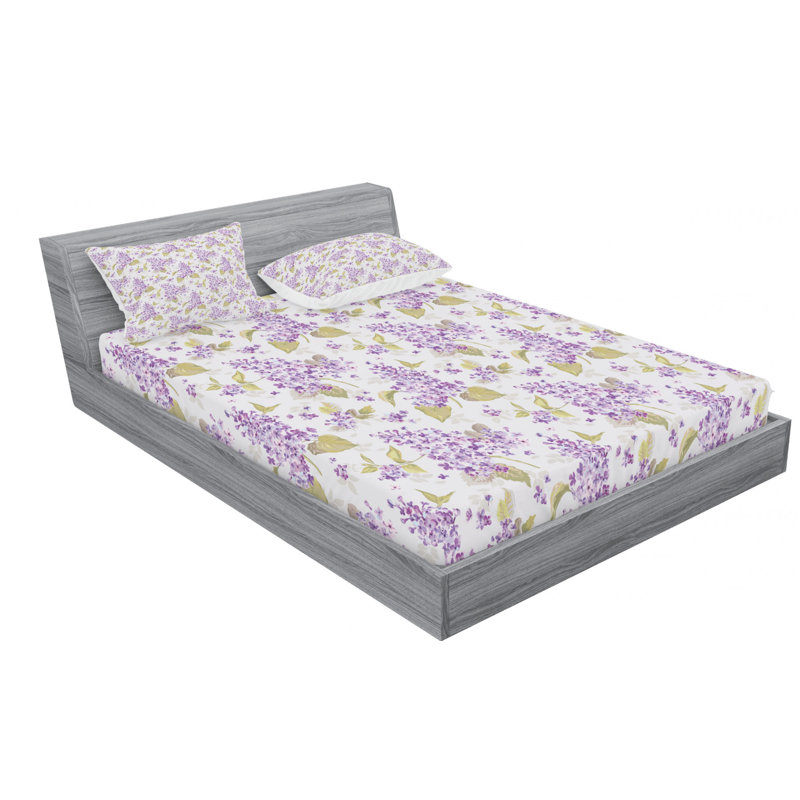 Microfiber Floral Sheet Set, Queen, Floral 5