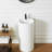 Solid Surface Pedestal Bathroom Sink Basin 66S-08