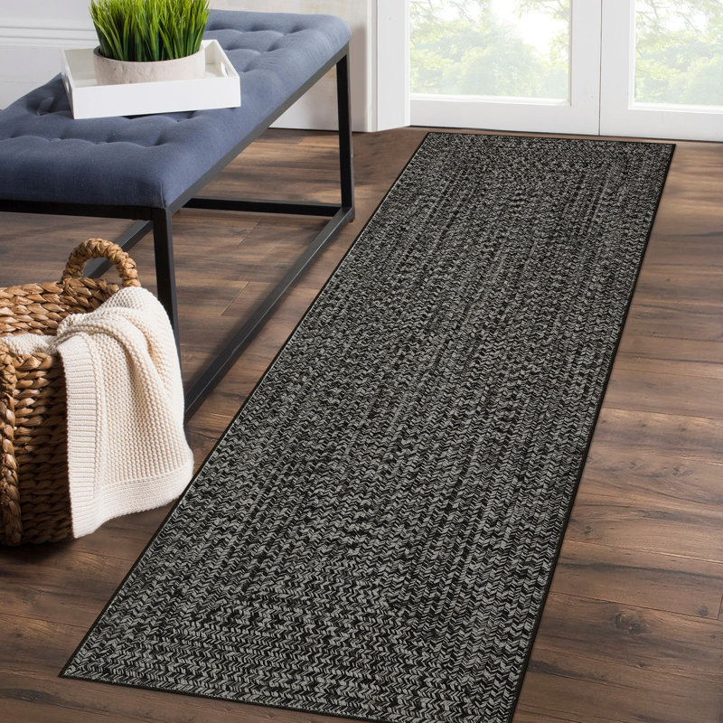 Abstract Machine Printed 120cm X 170cm Area Rug, Runner 60 x 230 cm, Dark Grey