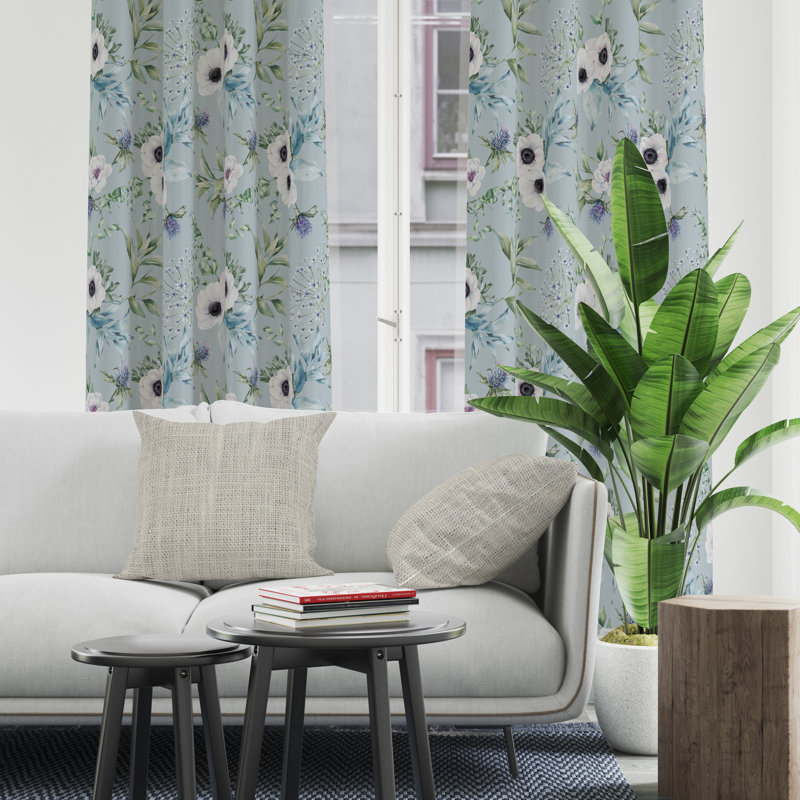 Semi Sheer Curtain Pair, 20" W x 52" L