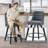 Swivel Bar Stools, 26'' Upholstered Counter Stool with Solid Wood Frame-2106108949