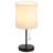 Modern Bedside Desk Lamp Pull Chain with white fabric shade for Bedroom Office Dorm
