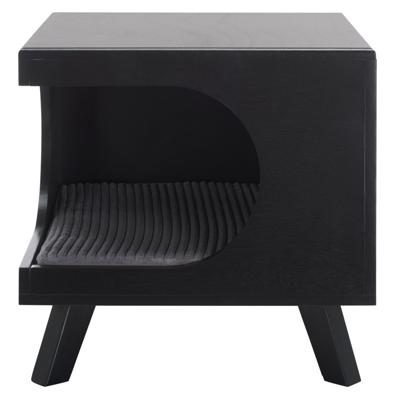 Woollard Square Small Pet Bed, Matt Black