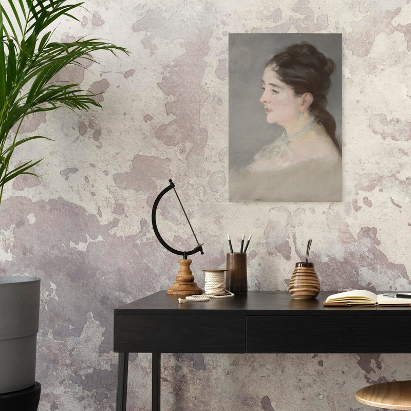 Claire Campbell, 1882, Portrait abstrait contemporain, Estampe murale, H 24 po x l 16 po