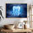 Floating Frame Natural Wood selected
