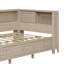 Lit de jour en bois avec tablettes de rangement et 3 tiroirs-1700258038