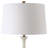 Quishawn White Stone Floor Lamp